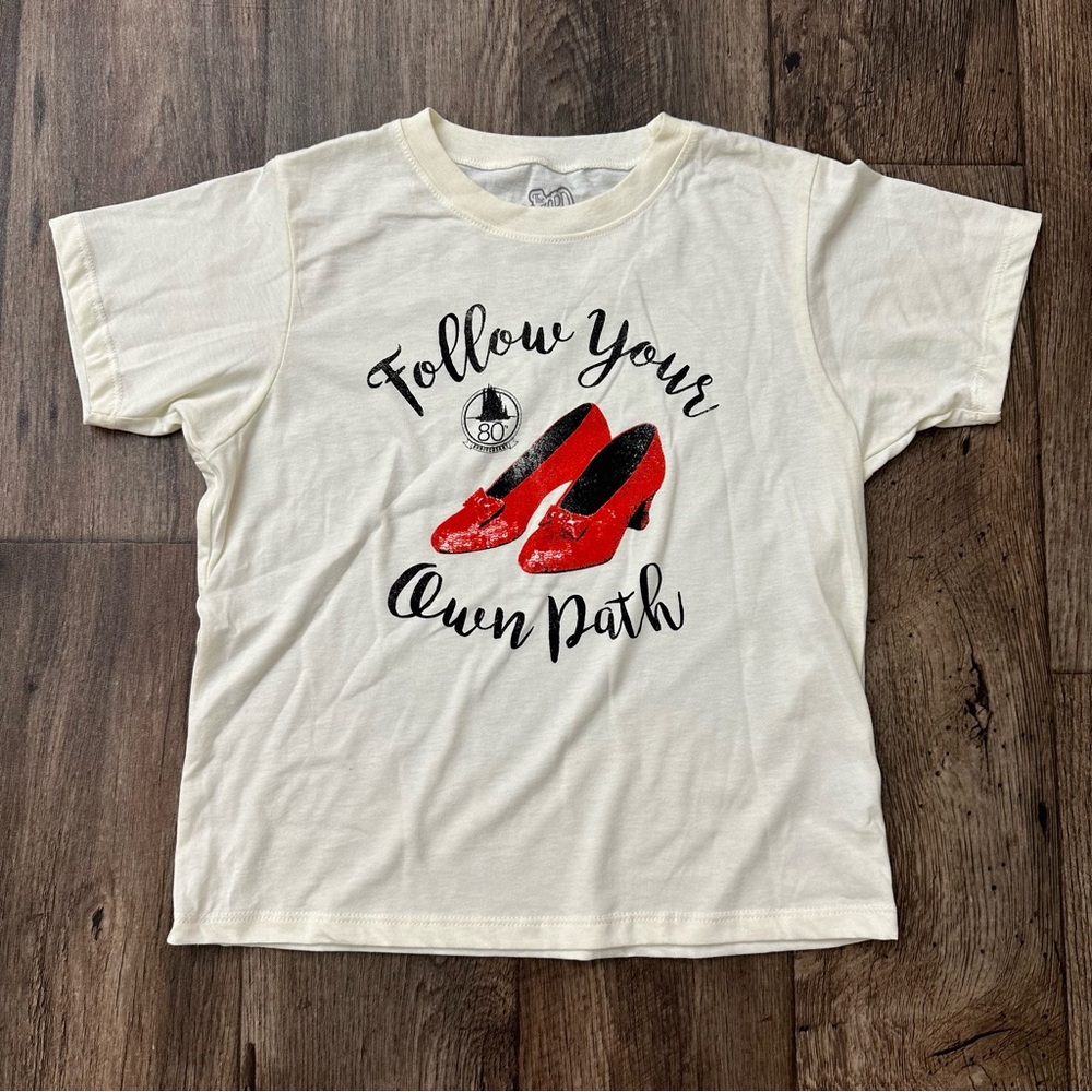 The Wizard Of Oz Follow Your Own Path T-shirt  Women’s Size XS White